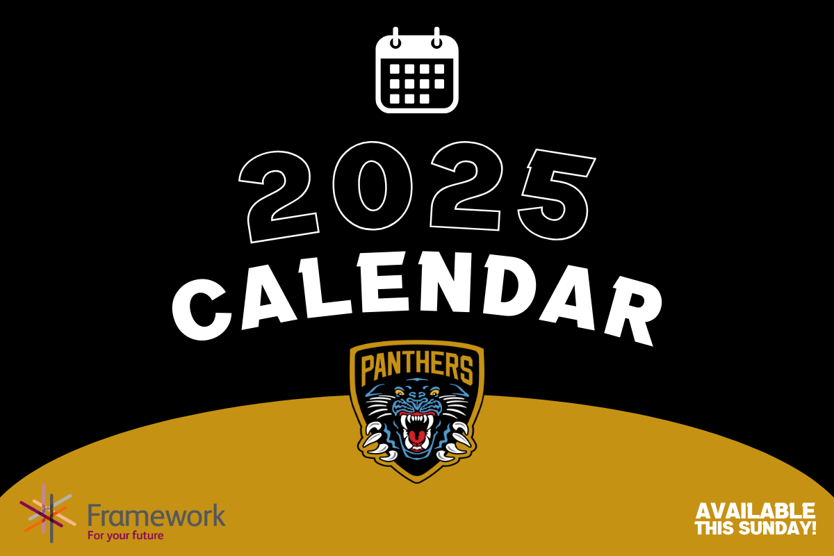 2025 PANTHERS CALENDAR ON SALE FROM SUNDAY Top Image