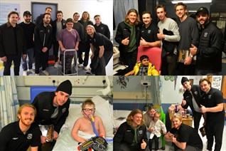 PANTHERS VISIT CHILDREN'S WARD AT QMC
