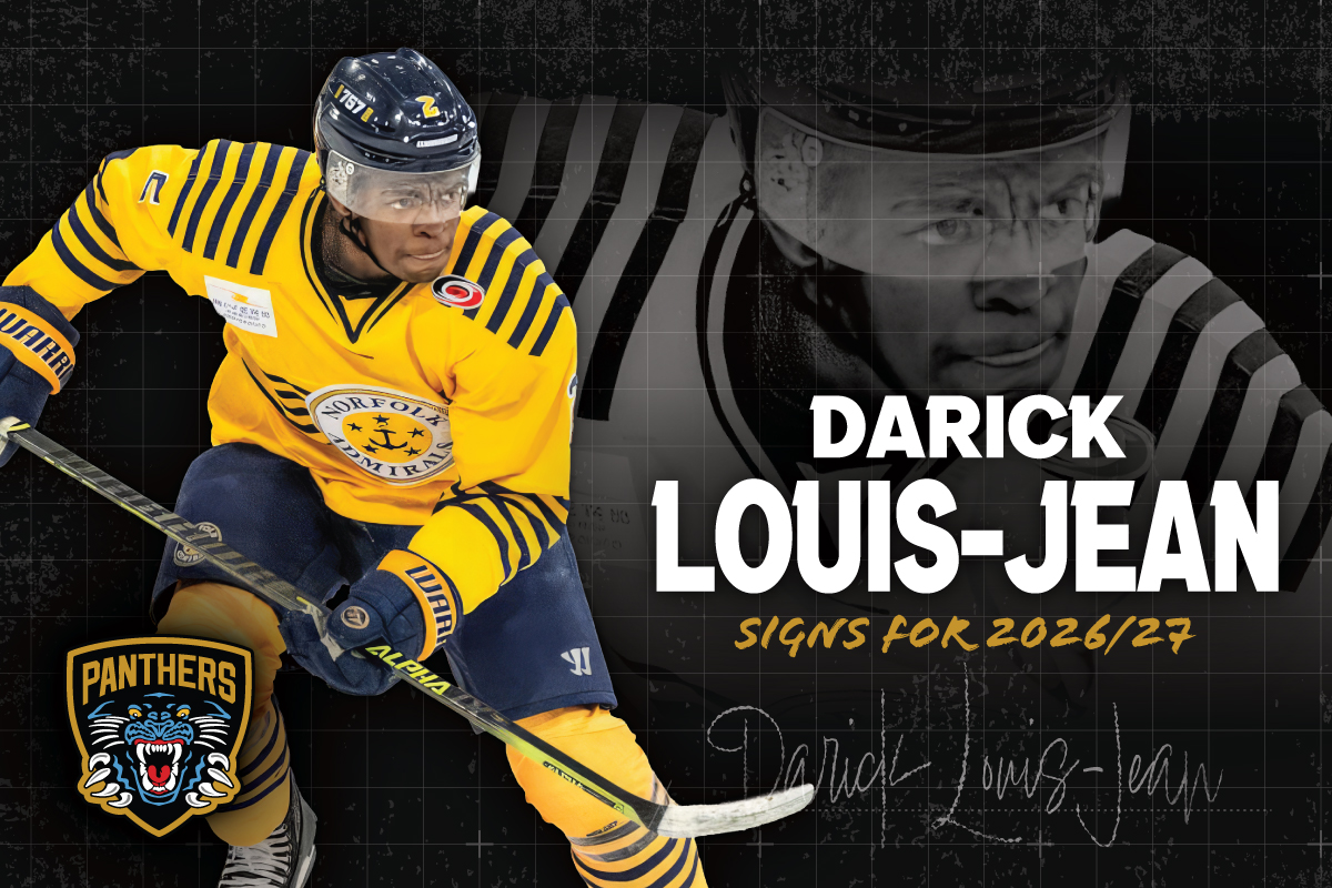 DEFENCEMAN DARICK LOUIS-JEAN JOINS PANTHERS Top Image